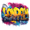 LONDON Graffiti Skyline Splash