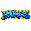 YOUNES GRAFFITI NAVN FOR PERFEKT GAVE PRINTBAR