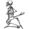 SKELETON DANCER - black & white