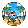 Cool Cow Beach Vacation Summer Vibes