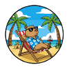 Chill Capybara Beach Vacation Summer Vibes