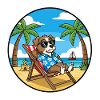 Cool Dog Beach Vacation Summer Vibes