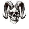Aries Skull Power Symbol Dark Strength
