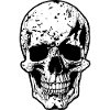 Skull Splatter Grunge Print