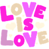Love Is Love – Buntes Herz Statement