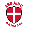Esbjerg Denmark Schild mit dänischer Flagge
