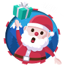 Glowing Santa Gift