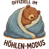 Cuddly bear in cave mode