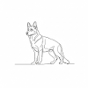 Minimalist German Shepherd Line