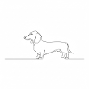 One-line dachshund illustration