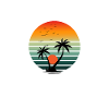 Sunset on palm island