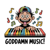 Goddamn Music Cartoon Keyboard