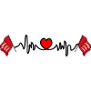 Essex Flag with Heartbeat