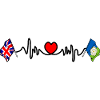 East Riding and UK Flag Heartbeat