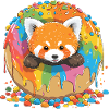 Rainbow Donut Fox