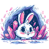 Crystal Bunny in Glitter Cave