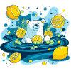 Zitronenbär im Wassersprudel