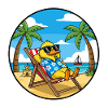 Cool Duck Beach Vacation Summer Vibes
