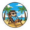 Coole Hedgehog Beach Vacation Summer Vibes