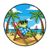 Cool Frog Beach Vacation Summer Vibes