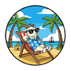Cool Goat Beach Vacation Summer Vibes