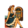Rockabilly Diner Diner Jukebox Rétro