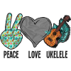 Ukulélé hawaïen ukélé Paix amour