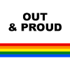 Out & Proud Rainbow Flag Design