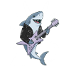 Shark Rocker mit E-Gitarre