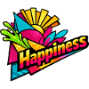 Happiness Burst Retro-Farben