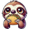Taco paresseux mignon, restauration rapide