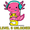 Level 5 Unlocked Gamer Axolotl