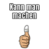 Kann man machen – Ironischer Daumen