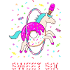Sweet Six Einhorn Donut