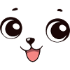 Kawaii Dog Face Funny Smile