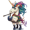 Bunter Einhorn Dudelsack