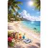 Tropical Beach Dream Palm Tree Paradise