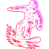 Classic snowboard motif