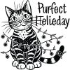 Festive cat and fairy lights