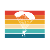 Skydiving Retro Rainbow