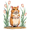 Tulip hamster in spring