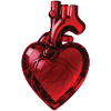 RUBY GLASS HEART - peace & love