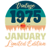 Compleanno Gennaio 1975 Gift Vintage Limited