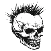 Skull Skull Skeleton Punk Punker
