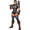 Warrior in steel and leather
