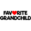 Funny Red Heart Favorite Grandchild