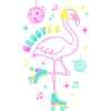 Groovy 6 Birthday Flamingo