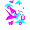 Unfolding 6 Origami Crane