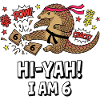 Hi-yah Je suis 6 Karaté Pangolin