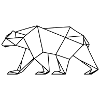 Icône polygonale de l’ours polaire